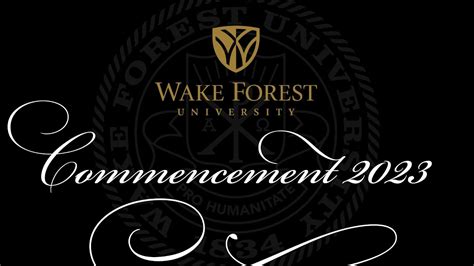 Wake Forest University 2023 Commencement Ceremony - YouTube