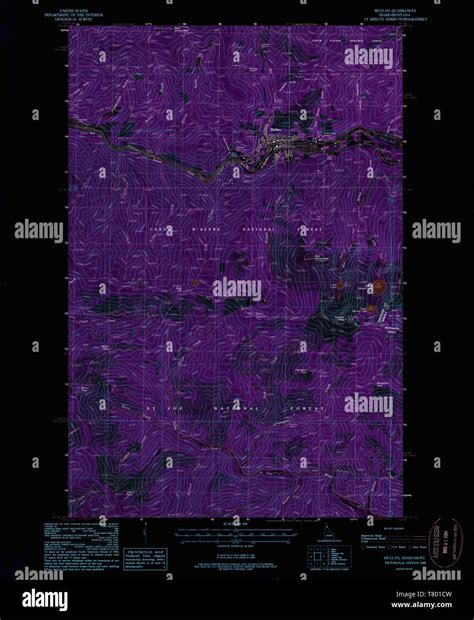 Mullan idaho map hi-res stock photography and images - Alamy