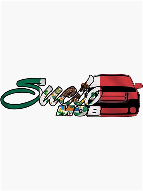 "Suelo Mob Mexican Font Logo" Sticker for Sale by Teesigned | Redbubble