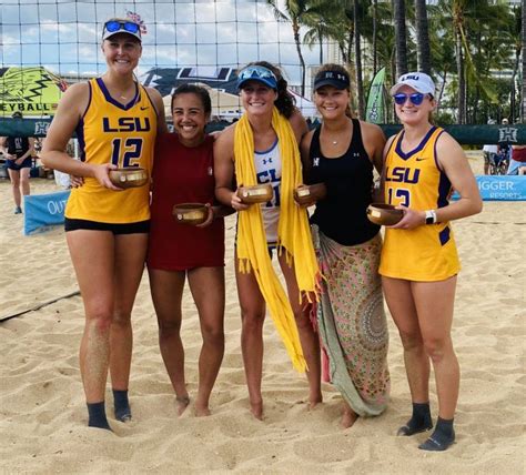 Hawaii beach volleyball: Hawaii 5, Stanford 0 for 3rd; LSU upsets UCLA ...