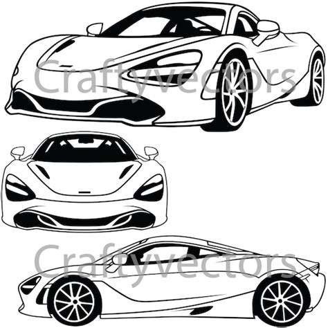 Mclaren 720s 2018 Coupe Vector File | Etsy