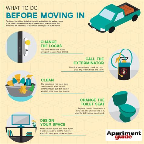 What to Do Before Moving In | ApartmentGuide.com | Moving house tips, Moving home, Apartment guide