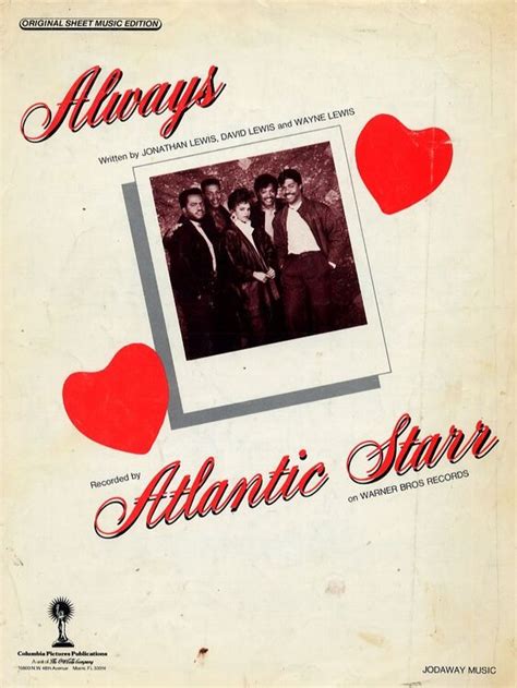 Always - Featuring Atlantic Starr - Original Sheet Music Edition only £9.00