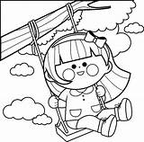 Kids Swinging Drawings Stock Photos Pictures & Royalty Free Images  sketch template