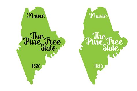 Maine - State Nickname & EST Year - 2 Files - SVG PNG EPS By Studio 26 Design Co | TheHungryJPEG