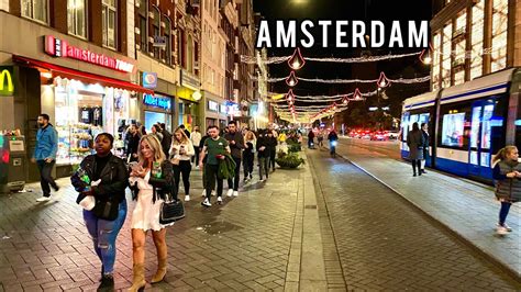 🇳🇱 Night Walk in Amsterdam City Center - 4K The Netherlands Walking Tour - YouTube