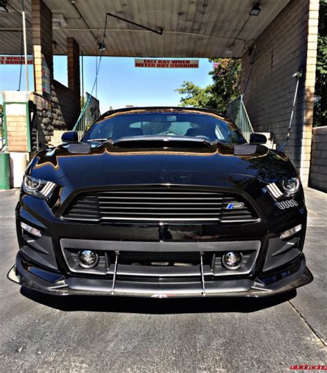 Ford Mustang with APR Performance CF Front Wind Splitter - Vivid Racing ...