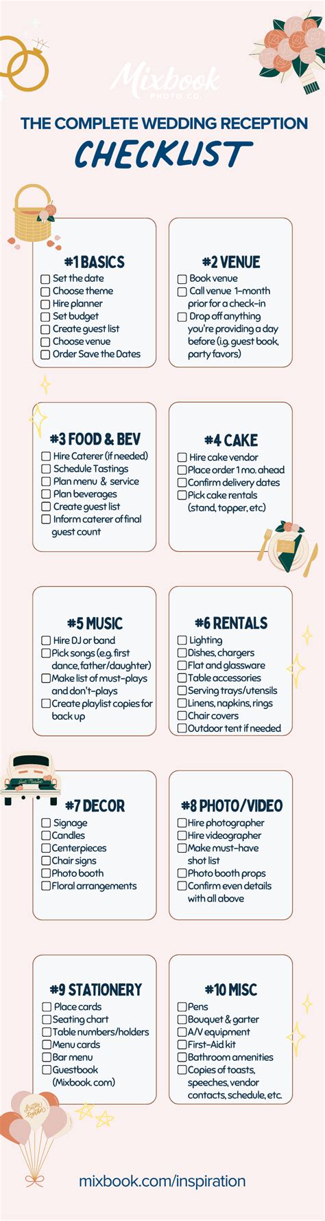 Complete Wedding Reception Checklist for 2023