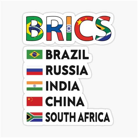 "Brics countries list, brics flag" Sticker for Sale by davinccidz ...