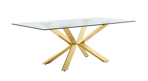 Meridian Furniture Capri Gold Dining Table | Dining table gold, Gold ...