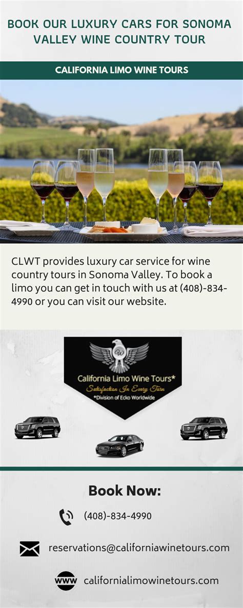 Book Our luxury Cars for Sonoma Valley Wine Country Tour | by California Limo Wine Tours | Medium