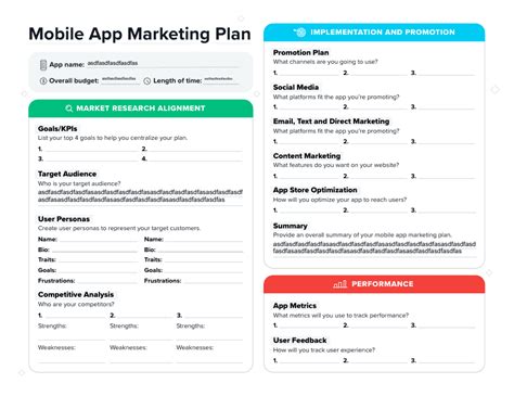 Mobile App Marketing Plan Template Download Fillable PDF | Templateroller