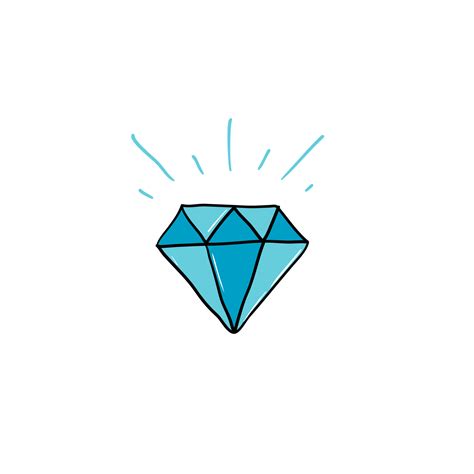 doodle diamond illustration vector with hand drawn cartoon style vector 6787557 Vector Art at ...