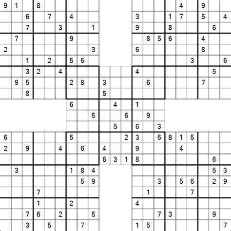 Samurai Sudoku - Hard - Sudoku-Puzzles.net