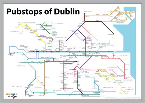 This metro-style map of Dublin bars is the ultimate pub crawl