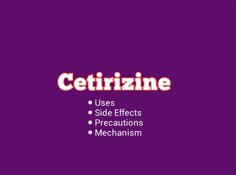 Cetirizine: Uses, Side Effects, Dosage - DrugsBank