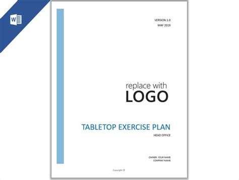 Tabletop Exercise Plan Template - Not BAU