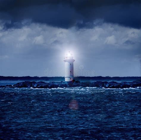 485 Lighthouse Stormy Ocean Night Photos - Free & Royalty-Free Stock ...