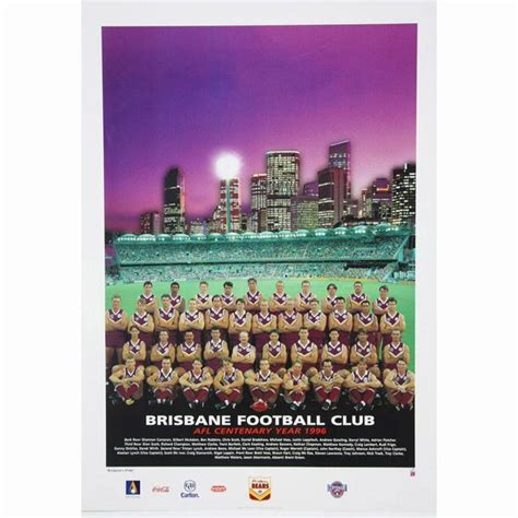 Brisbane Bears 1996 Team Poster – memorabiliawarehouse