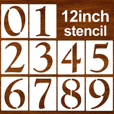 Buy Large Number Stencil 12” Address Number Stencils Curb/House Address ...