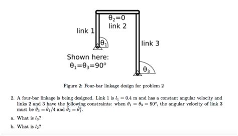 Solved 02-0 link 2 link 3 Shown here: Figure 2: Four-bar | Chegg.com