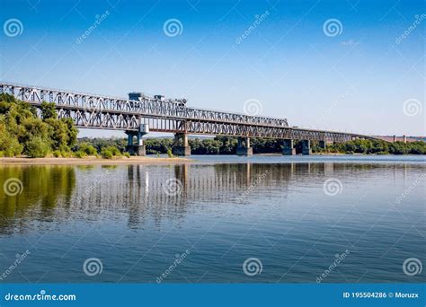 Friendship Bridge Over Danube in Giurgiu Stock Photo - Image of ...