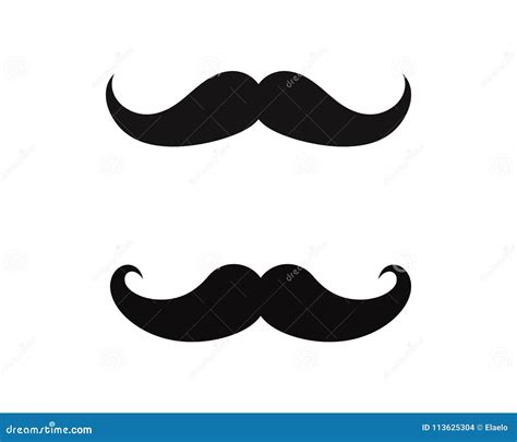 Molde Do Logotipo Do ícone Do Bigode Ilustração do Vetor - Ilustração ...