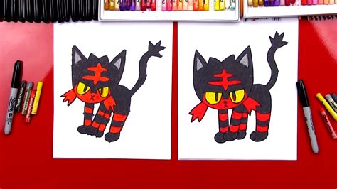 How To Draw Litten Pokemon - Art For Kids Hub