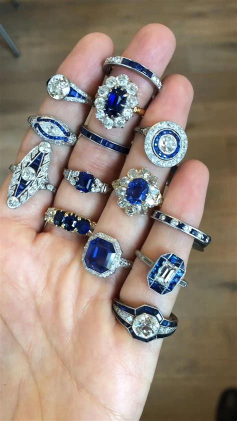 Vintage Sapphire Victorian, Edwardian, and Art Deco Engagement Rings #AntiqueJewel… | Vintage ...