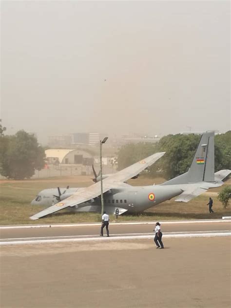 GHANA AIRFORCE AIRCRAFT OVERUNS APRON DURING ROUTINE ENGINE RUN - Ghana Peace Journal