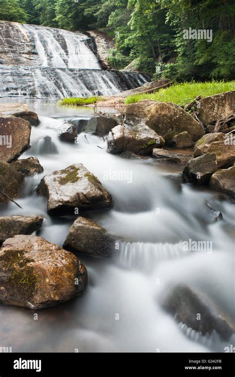 Beautiful Moravian Falls shot in the foothills of North Carolina Stock Photo - Alamy