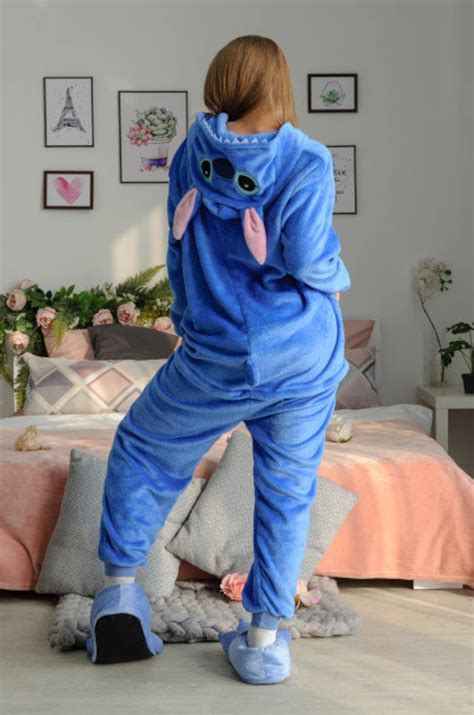 Stitch onesie disney stitch onesie teen pajamas kigurumi | Etsy