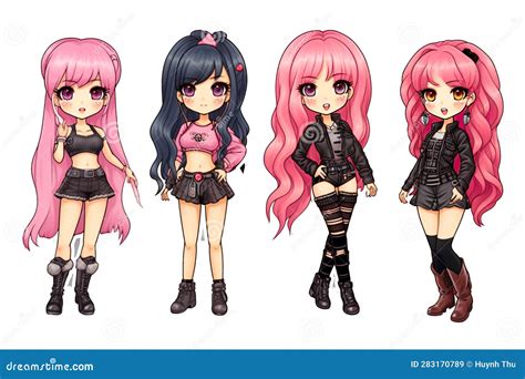 BLACKPINK Kawaii Chibi Doll Stickers in Different Poses and Moods ...