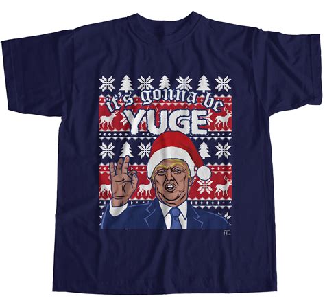 1Tee Mens It's Gonna be Yuge - Donald Trump Santa Hat T-Shirt | eBay