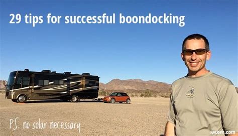 29 Tips for Successful Boondocking