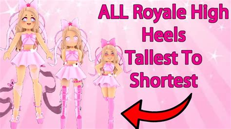 ALL Royale High Heels Tallest To Shortest - YouTube