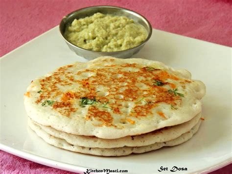 Set Dosa Recipe ( Soft Sponge Dosa ) | Vegetarian Recipes