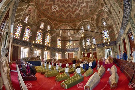 Turkey Istanbul Sultan Ahmed Tomb Indoor Exhibition Editorial Photo - Image of corner, black ...