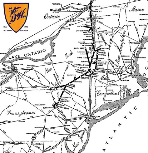 the Delaware & Hudson Railroad System Map