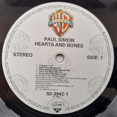 Paul Simon – Hearts And Bones | vinyl-shop.cz