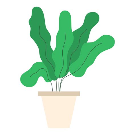 Potted house plants cartoon design 13515363 PNG