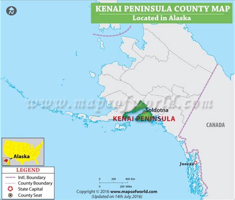 Kenai Peninsula Borough Map, Alaska