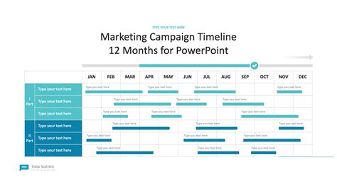 Marketing Campaign Timeline 12 Months Template -Free Download