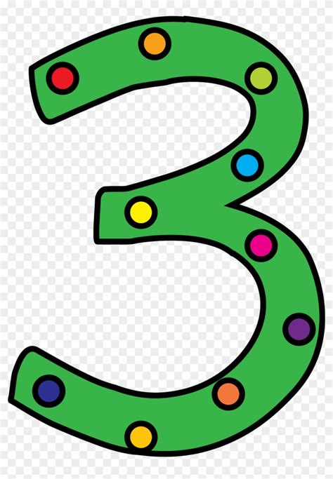 Number 3 Clip Art - Polka Dot Number Three - Free Transparent PNG ...