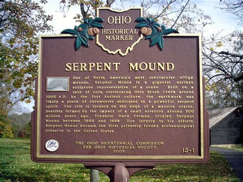 Serpent Mound - Historical Marker – Free Online Memorials - History ...