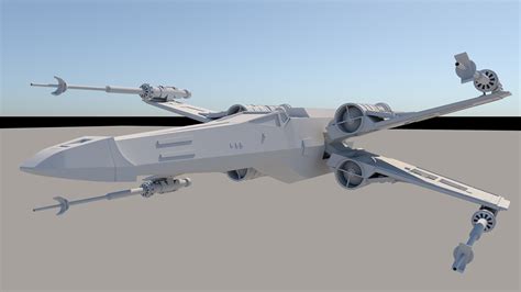 X wing (3D model) on Behance