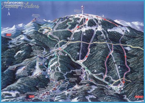 Pamporovo Map Bulgaria - TravelsFinders.Com