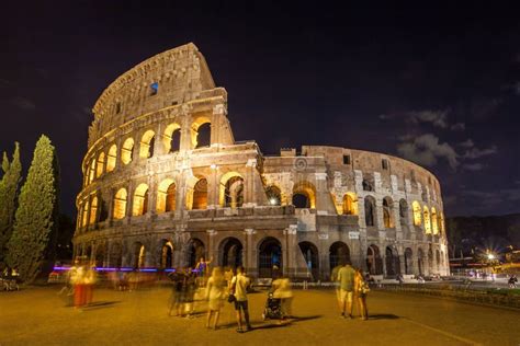 Roman Colosseum Coliseum at Night, One of the Main Travel Attr Stock Photo - Image of rome ...