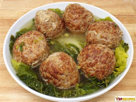 Lion's Head Meatballs Recipe | YepRecipes