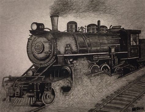 Train Pencil Drawing at GetDrawings | Free download